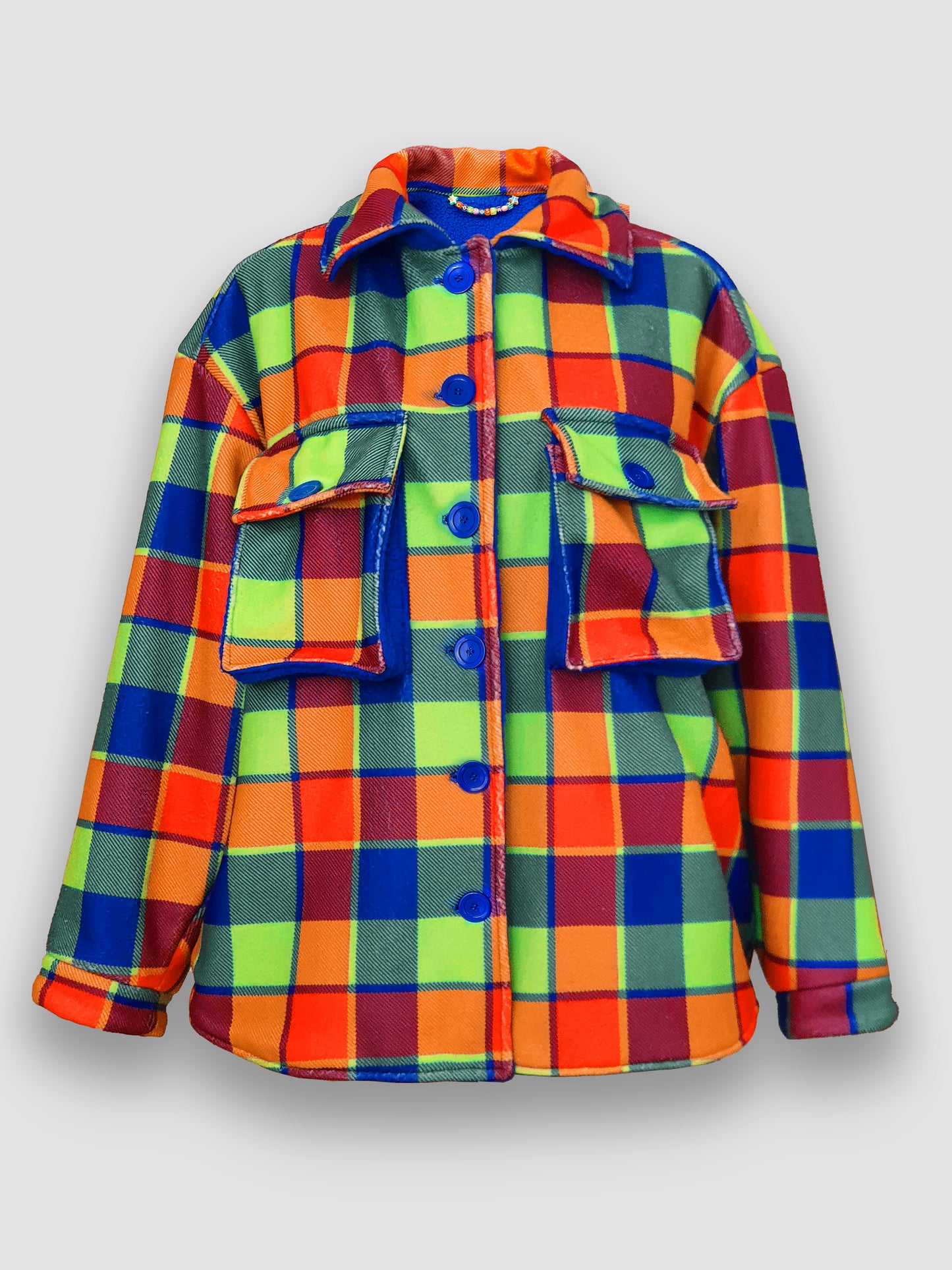 NEON TARTAN Shirt-jacket