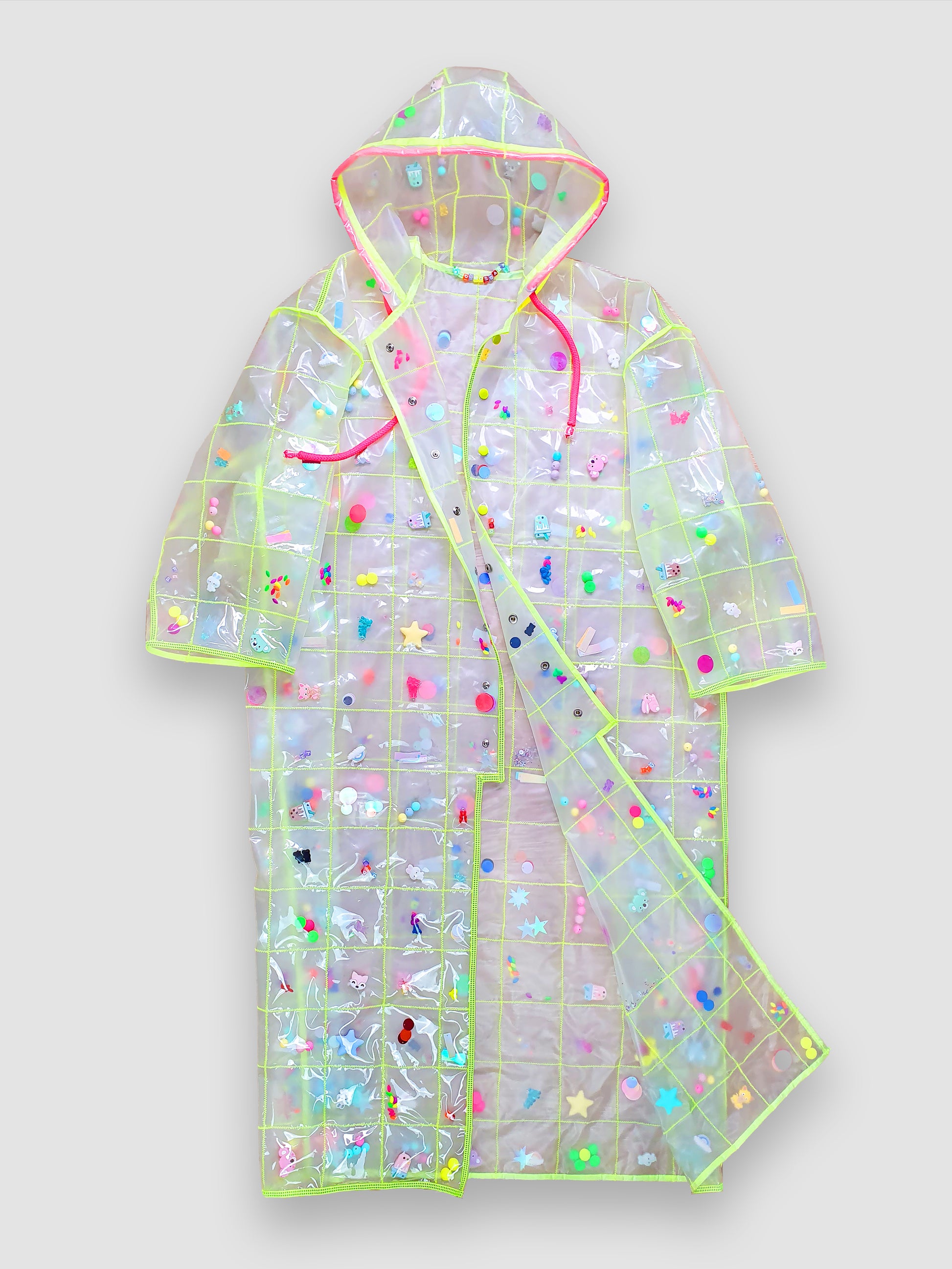 transparent raincoat street style